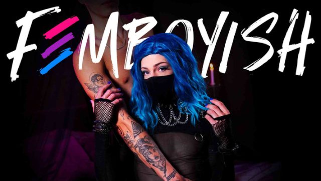 Goth Bertopeng Femboy Bergoyang Di Atas Kontol Besar