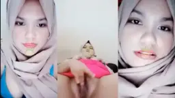 Tantri Jilbab Basah, Jari Mainin Memek Sampe Njerit.
